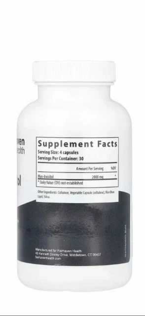 FAIRHAVEN HEALTH, MYO-INOSITOL,120 Capsules (500 mg per Capsule) £35.00 ...