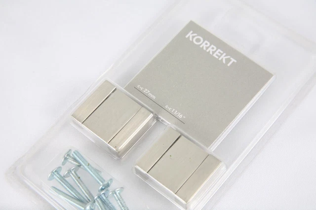 8 packs - IKEA KORREKT Nickel Drawer Pulls 2-Pack 11/16" Cabinet 