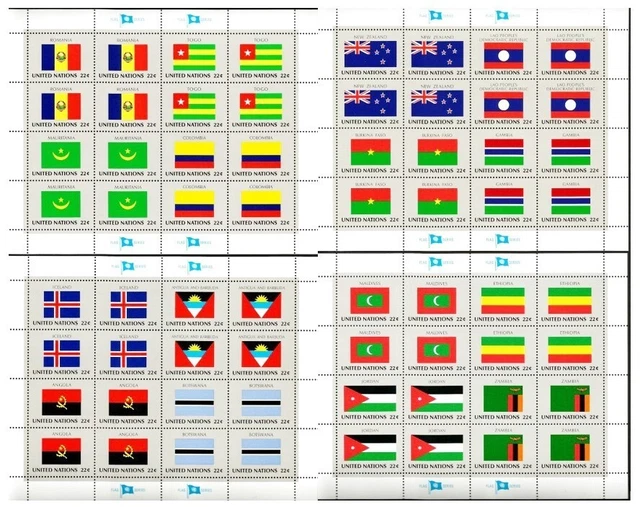 ONU NATIONS Unies Feuillet Drapeaux 1986 neufs ** EUR 5,90 PicClick FR