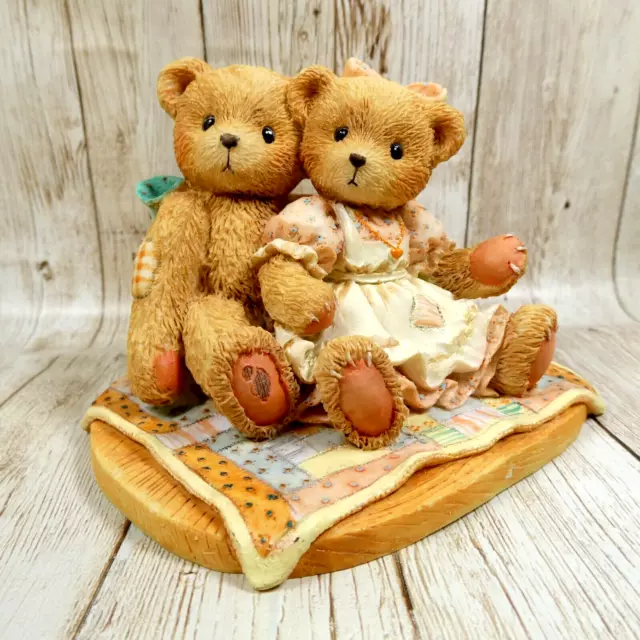 Cherished Teddies 950513 NATHANIEL & NELLIE It's Twice As Nice Bears on Blanket 2