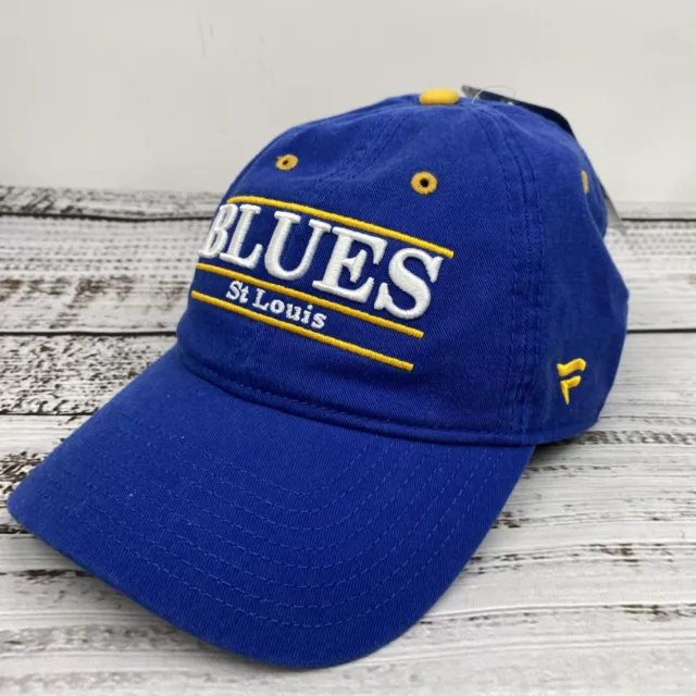 St Louis Blues Hockey NHL Blue Note Camo Trucker Hat Kati Sportcap Flexstrap