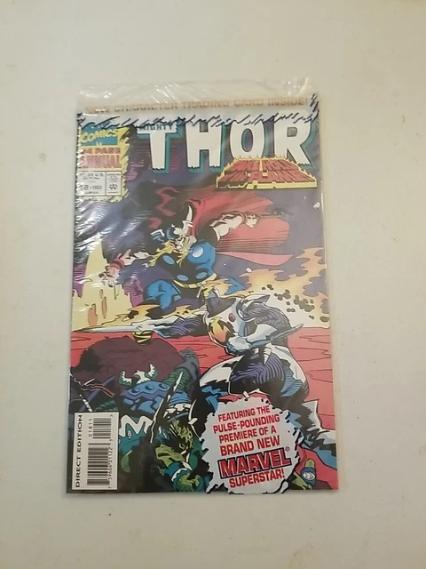 Thor Comic #18 1993 Annual Sealed In Poly Bag W/ Trading Card See Description