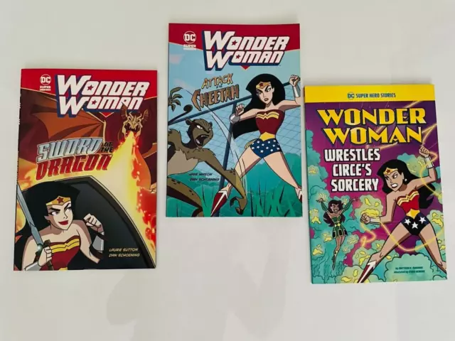 Wonder woman books collection -3 Books- superheroes books age 8-12 FREEP&P