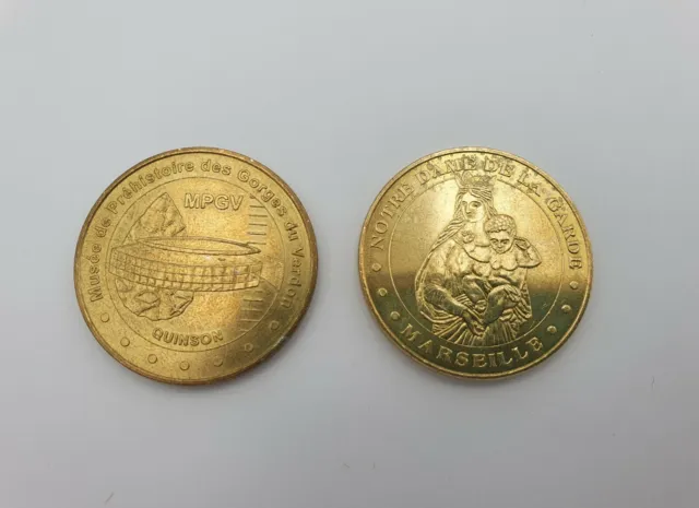 Lot 3 Monnaie de Paris &  2 Médailles et Patrimoine dont Limited Marseille Lyon 3