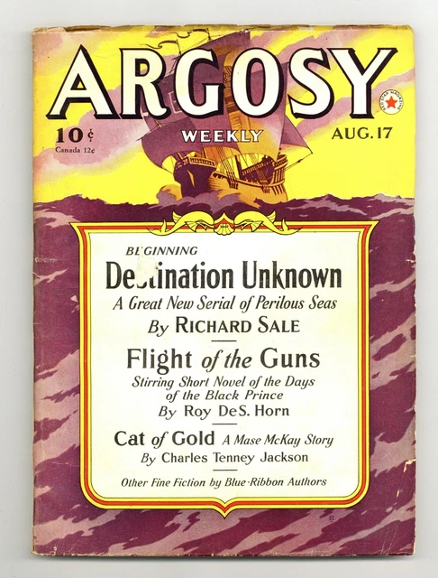 Argosy Part 4: Argosy Weekly Aug 17 1940 GD/VG 3.0