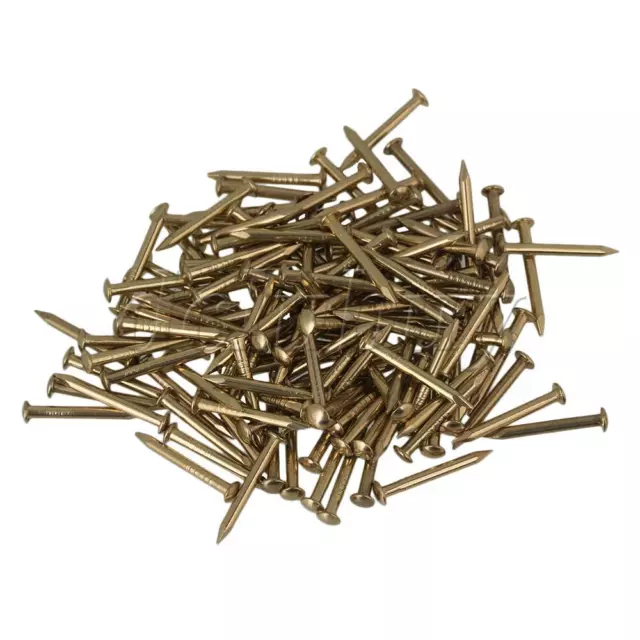 100 Pieces 15mm Round Head Brass Furniture Miniature Nail