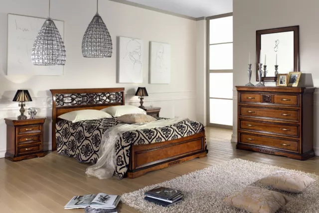 Chambre à Coucher Lit Table de Chevet Lits Hôtel Double Set Luxe Design Neuf