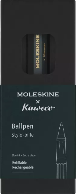 Moleskine x Kaweco Ballpen Refillable Pen in ABS plastic for Writers, Note-taker