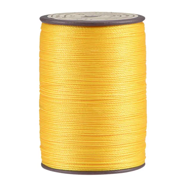 Thin Waxed Thread 175 Yards 0.45mm Dia Polyester Wax-Coated Cord Yellow