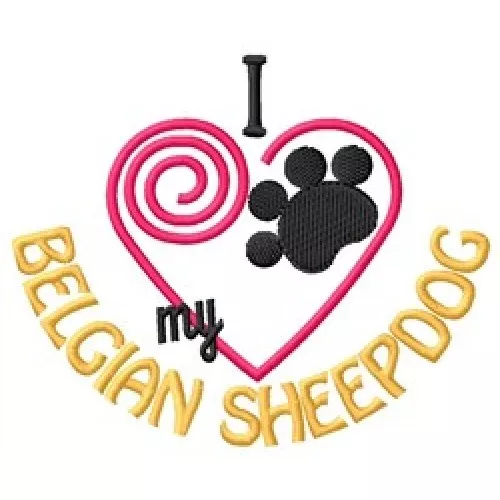 I "Heart" My Belgian Sheepdog Long-Sleeved T-Shirt 1287-2 Size S - XXL