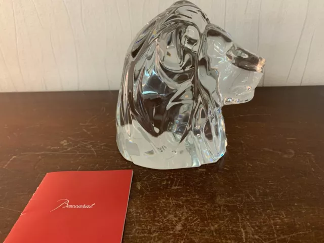 Tête de lion en cristal de Baccarat