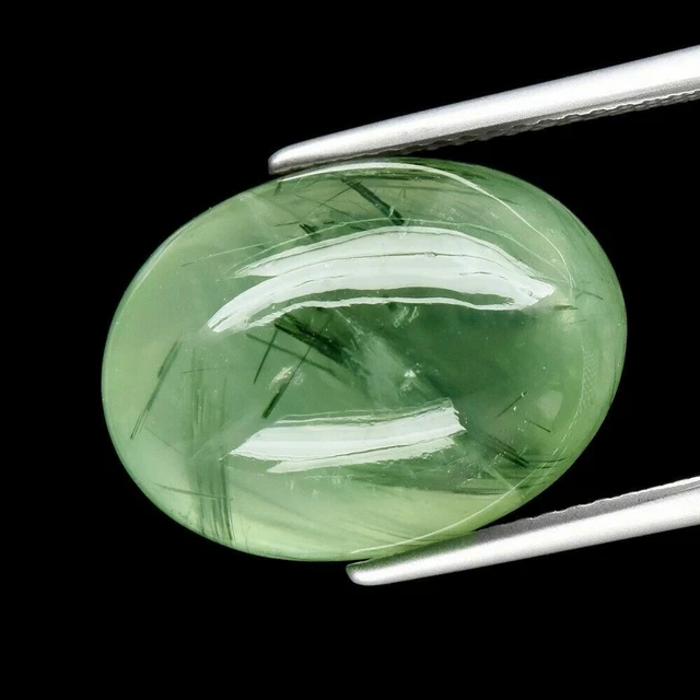 ★★RARE !! PRENHITE AVEC TRAITS NOIRS D'AFRIQUE : 13,82 CARATS  ★★ p259.129T