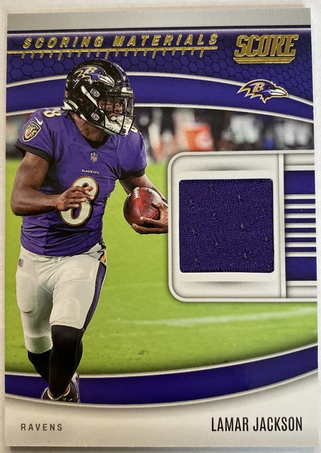 2022 Panini Score Lamar Jackson Scoring Materials Patch Baltimore Ravens #SM11