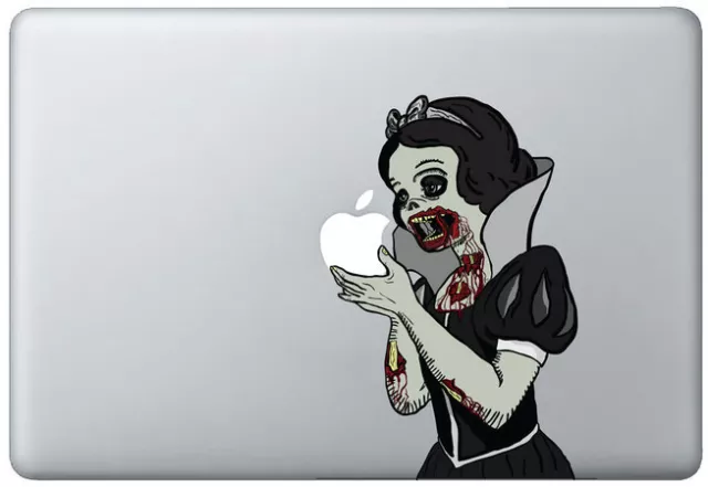Zombie Snow White Holding Apple MacBook Pro / Air 17 Inch Vinyl Decal Sticker