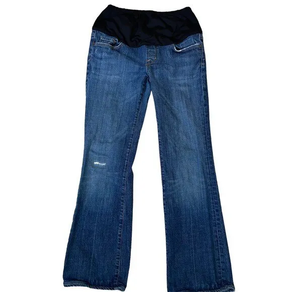 Citizen's of Humanity maternity boot cut wide leg jeans medium wash 30" waist