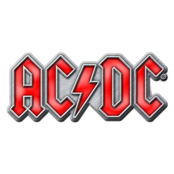 AC/DC - Red Logo Pin / Anstecker für Kutte/Jacke = Eyecatcher