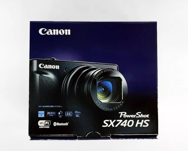 Canon PowerShot SX740 HS Black Compact Digital Camera Zoom Lens 40x 20.3MP N