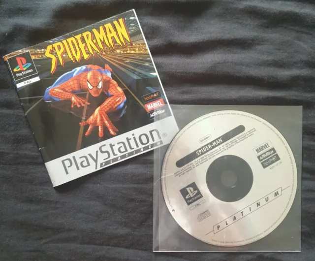 Spider-Man (Platinum) (Playstation PS1) Disc And Manual Only *NO BOX*