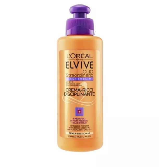 Elvive Loreal Paris Olio Straordinario Ricci Sublimi,Crema siero capelli Ricci