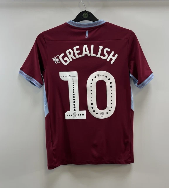 ASTON VILLA GREALISH 10 Home Football Shirt 2018/19 Adults XS Luke