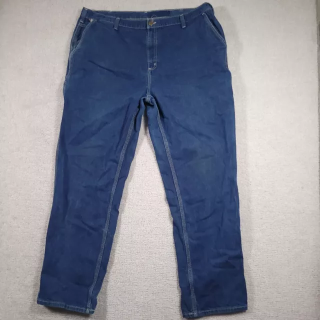 Carhartt FR Flame Resistant Denim Jeans Mens 46x35 Work Wear Heavy Duty Dark