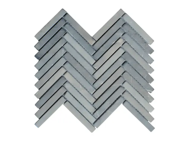 Mosaikfliesen - 1 Pack: 1 m² - Marmor - Grau - MANDROS