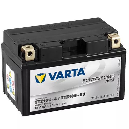 Batterie für Yamaha MT-09 850 SP A ABS 2019 VARTA TZ10S / YTZ10S AGM geschlossen