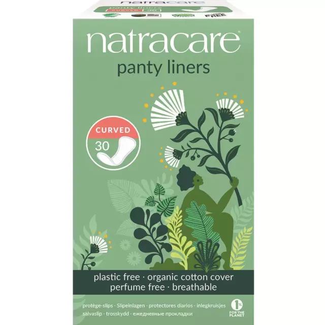 Natracare Panty Liners Curved - 30 Liners (Pack of 16)