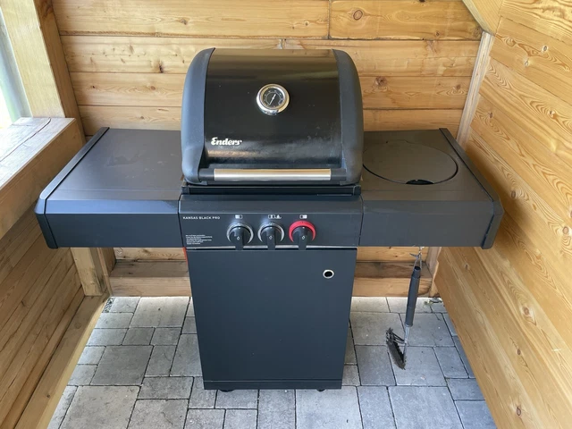 Enders MONROE BLACK PRO 3 K TURBO Gasgrill - Schwarz, 14,35 kW