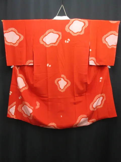 8115A4 Silk Vintage Japanese Kimono Juban Shibori