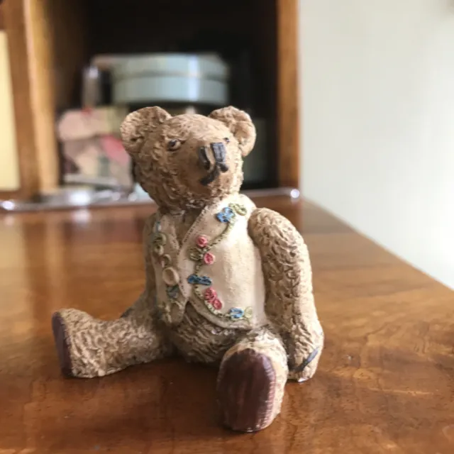 peter Jager 1990 Hand painted  ceramic bear