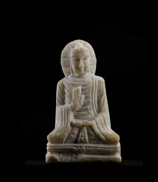 Amulette de Bouddha figurine en pierre sculptée Fait Main Inde rare 12B