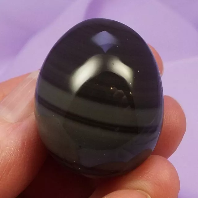 Large Platinum Obsidian tumblestone 'Emotional Change' 21g SN51677 3