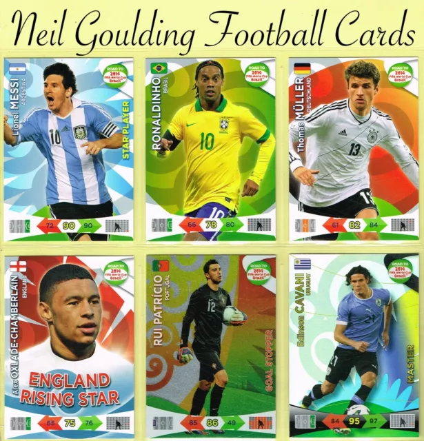 Panini ROAD TO WORLD CUP 2014 ☆ ADRENALYN XL ☆ Football Cards #1 to #235