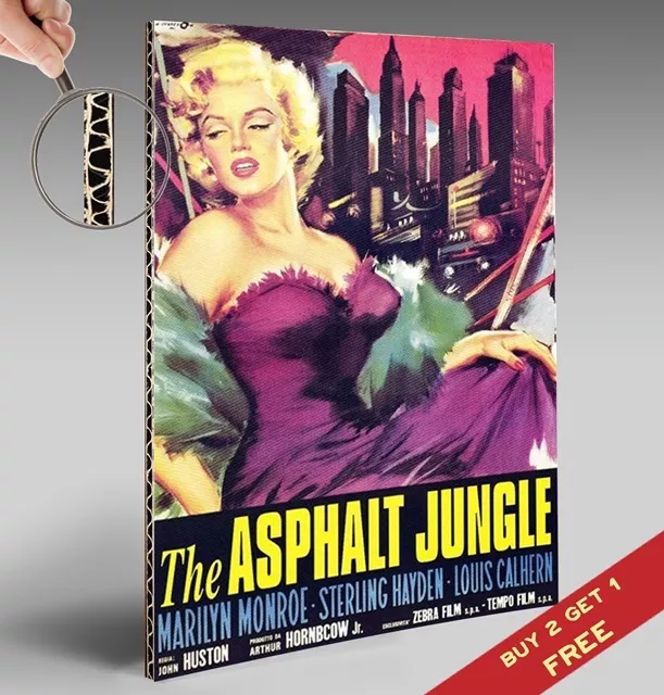 THE ASPHALT JUNGLE 1950 * MOVIE POSTER * Marilyn Monroe Vintage Classic *A4 size