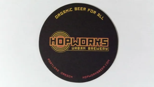 Hopworks Urban Brewery Beer Coaster, Portland, OR