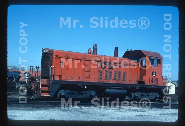 Original Slide  ICG Illinois Central Gulf Rare Solid Orange Paint SW14 1415
