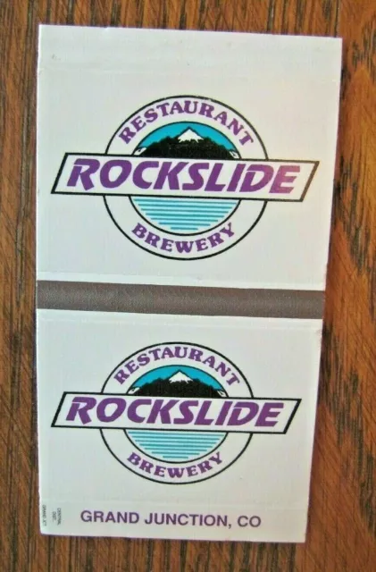 Rockslide Brewery Brew Pub (Grand Junction, Colorado) Beer Matchbook Matchbox F1