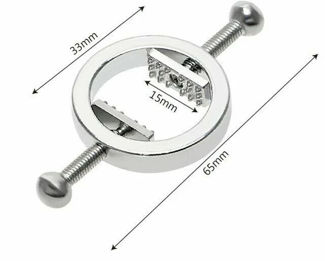 Pinces clips à seins avec franges en cuir / SM / Soumission
