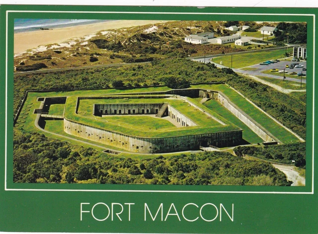 Atlantic Bealch, NC, Aerial of Fort Macon, State Park, with Beaufort Inlet,Unusd
