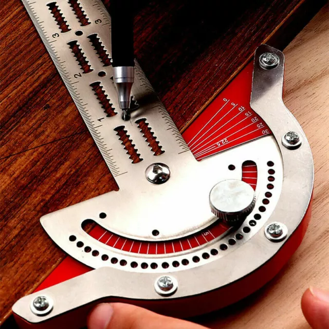 WOODWORKING EDGE RULER Angle Protractor Measure Tool Marking T Type