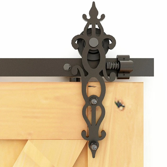 4-20FT Sliding Barn Wood Door Hardware Flower Y Shape Hanger Set, Single/Double