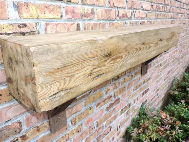 Barn Wood, Fireplace Mantel, Beam, Rustic, Salvage, Reclaimed floating, 8x8x60''