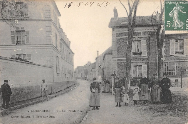 Cpa 91 Villiers Sur Barley / La Grande Rue