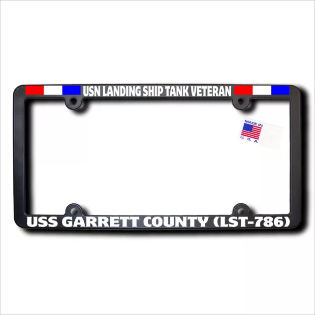 USN Landing Ship Tank Vet USS GARRETT COUNTY (LST-786) REFL w/Ribbons Frame