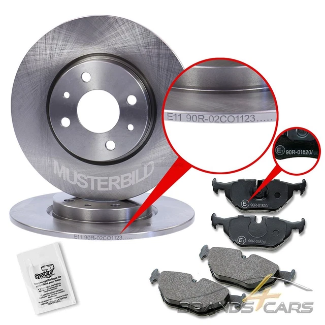 Atec Bremsscheiben Voll Ø252 + Bremsbeläge Hinten Für Fiat Bravo 2 198 Bj 07-14