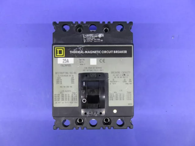 Square D Circuit Breaker Fal34025 25A 480V 3P 1Year Warranty