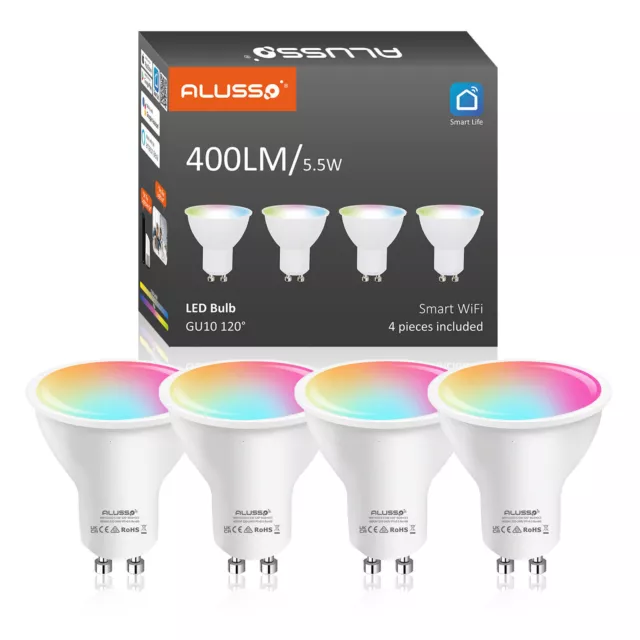 LED WiFi RGB Birne GU10/E14/E27 Dimmbar Leuchtmittel Alexa Google Smart Home