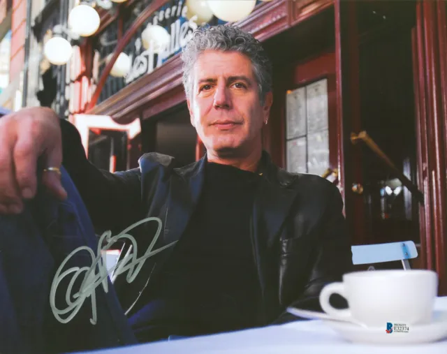 Anthony Bourdain No Reservations Authentic Signed 11x14 Photo BAS #E32374
