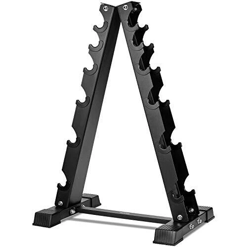 A-Frame Dumbbell Rack Stand Only, Weight Rack for Black - Holds 6 pairs 800 lb